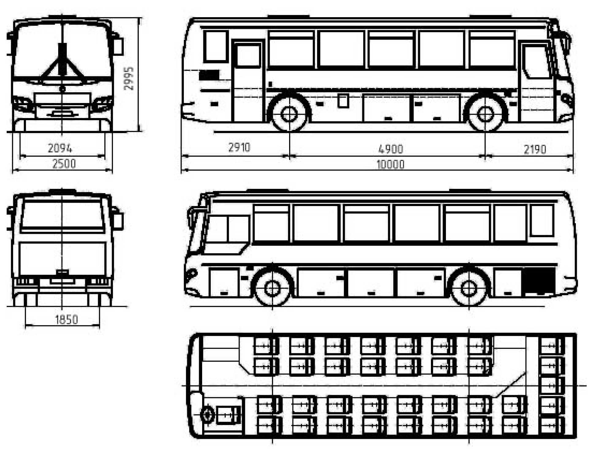 Схема автобуса волжанин