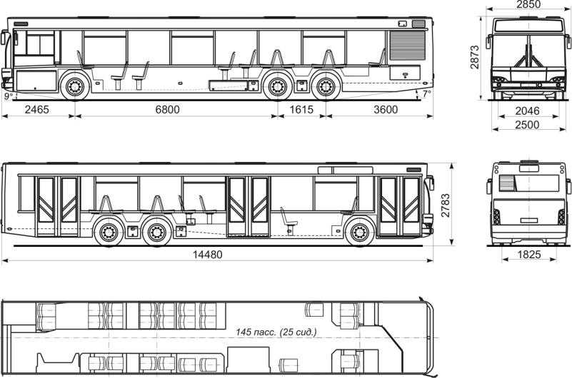 Новый автобус городского типа маз-206