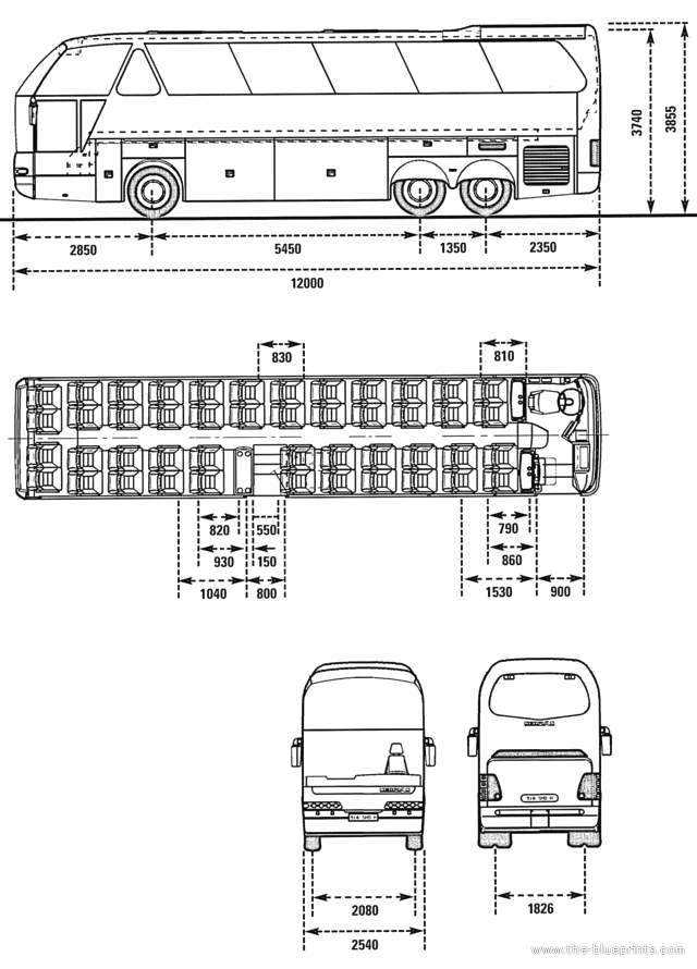 Neoplan автобус салон схема