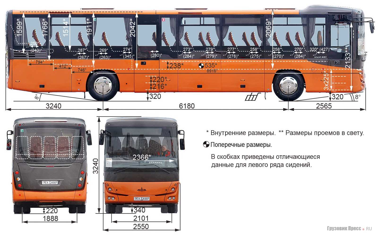 Маз 231062 технические характеристики автобус