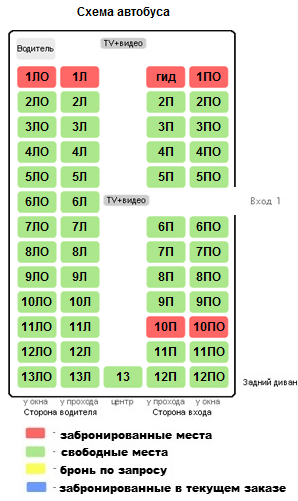Как нумеруются места в автобусе дальнего следования схема фото